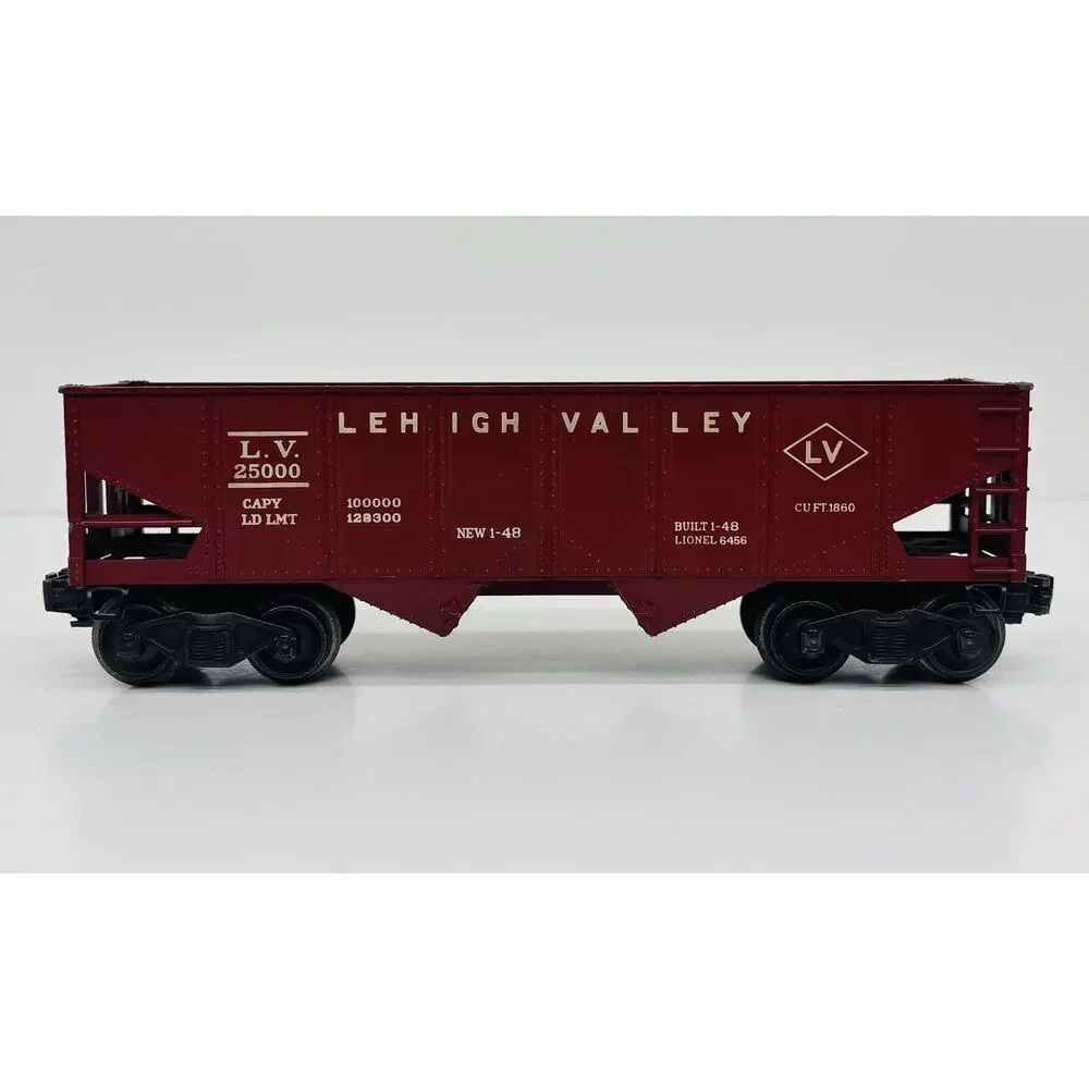 Lionel Postwar Lehigh Valley Hopper Car 6456 Maroon w/ OB